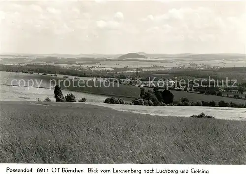 AK / Ansichtskarte Boernchen Bannewitz Blick vom Lerchenberg nach Luchberg und Geising Kat. Bannewitz