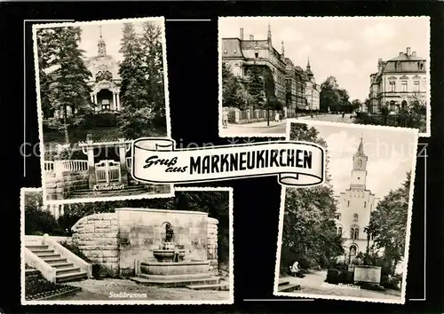 AK / Ansichtskarte Markneukirchen Kinderhort Stadtbrunnen Altes Rathaus Kat. Markneukirchen