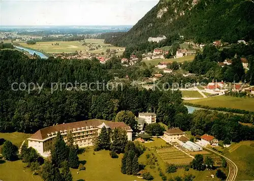 AK / Ansichtskarte Marquartstein Fliegeraufnahme Kneippsanatorium Chiemgau Kat. Marquartstein