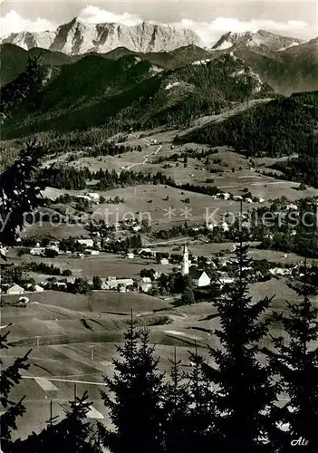 AK / Ansichtskarte Pfronten Fliegeraufnahme Mieminger Gruppe Falkenstein Zugspitze Kat. Pfronten