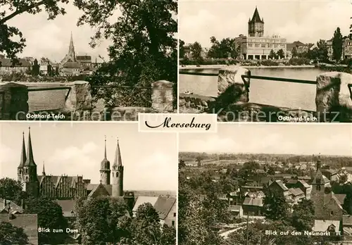 AK / Ansichtskarte Merseburg Saale Gotthard Teich Dom Neumarkt Kat. Merseburg