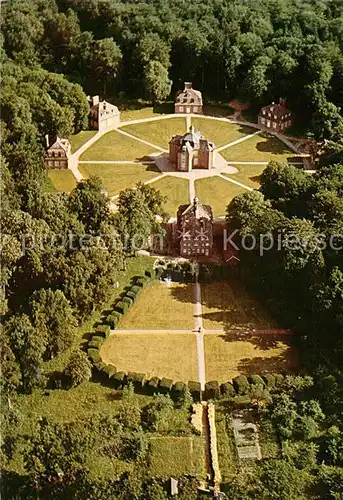 AK / Ansichtskarte Soegel Fliegeraufnahme Jagdschloss Clemenswerth Schlossplatz Klostergarten Kat. Soegel