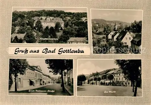 AK / Ansichtskarte Bad Gottleuba Berggiesshuebel Kliniksanatorium Markt Ernst Thaelmann Strasse Kat. Bad Gottleuba Berggiesshuebel