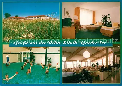 AK / Ansichtskarte Lohmen Guestrow Reha Klinik Garder See Schwimmbad Speisesaal Kat. Lohmen Guestrow