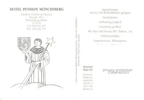 AK / Ansichtskarte Muencheberg Hotel Pension Moenchsberg Kat. Muencheberg