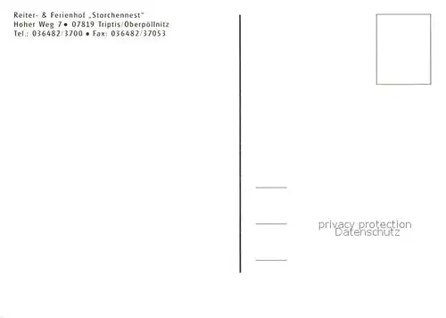 AK / Ansichtskarte Triptis Reiter Ferienhof Storchennest Kat. Triptis