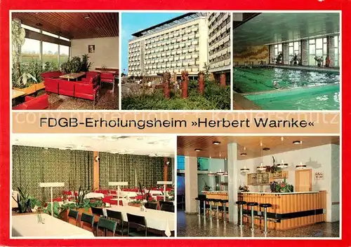 AK / Ansichtskarte Klink Waren FDGB Erholungsheim Herbert Warnke Kat. Klink Waren