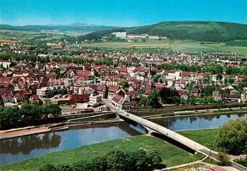 AK / Ansichtskarte Hoexter Weser Fliegeraufnahme Weserbergklinik Kat. Hoexter