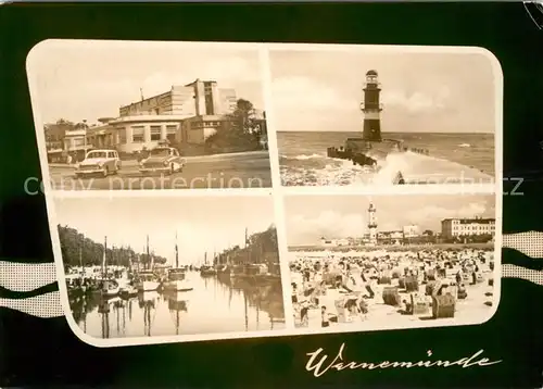 AK / Ansichtskarte Warnemuende Ostseebad Leuchtturm Strand Kat. Rostock