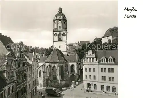 AK / Ansichtskarte Meissen Elbe Sachsen Markt Frauenkirche Kat. Meissen