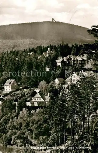 AK / Ansichtskarte Braunlage Blick zum Wurmberg Kat. Braunlage Harz