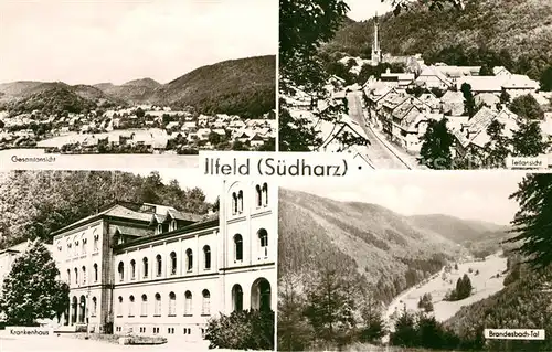 AK / Ansichtskarte Ilfeld Suedharz Krankenhaus Brandesbach Tal Panoramen Winter Kat. Ilfeld Suedharz