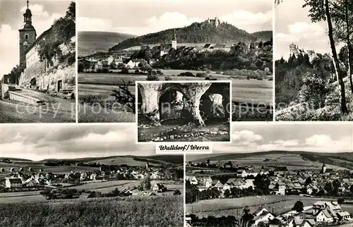 AK / Ansichtskarte Walldorf Meiningen Stadtmauer Panoramen Schloss Kat. Walldorf Meiningen