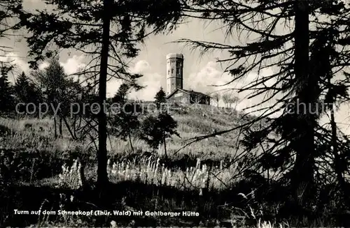 AK / Ansichtskarte Schneekopf Gehlberger Huette Turm Kat. Oberhof Thueringen