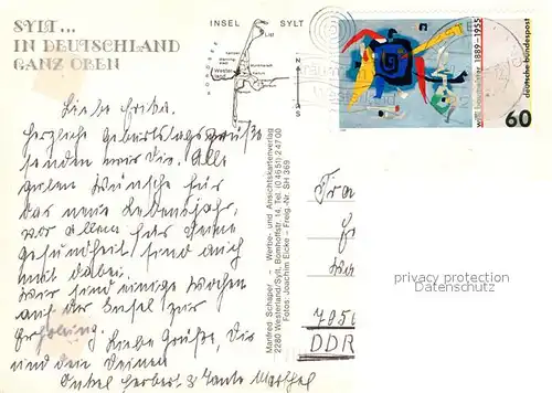 AK / Ansichtskarte Sylt 1969 1989  Kat. Sylt Ost