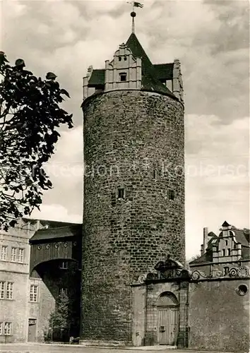 AK / Ansichtskarte Bernburg Saale Till Eulenspiegel Turm im Schlosshof Kat. Bernburg