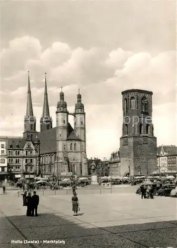 AK / Ansichtskarte Halle Saale Marktplatz Kat. Halle