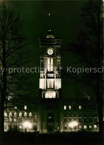 AK / Ansichtskarte Berlin Rathaus bei Nacht Kat. Berlin