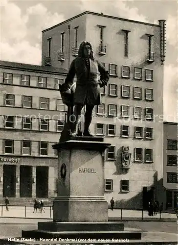 AK / Ansichtskarte Halle Saale Haendel Denkmal Neues Rathaus Kat. Halle