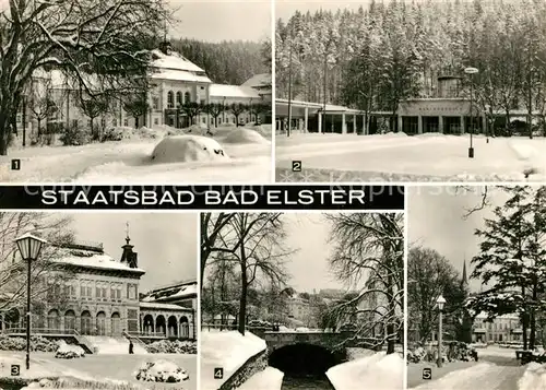 AK / Ansichtskarte Bad Elster Badehaus Marienquelle Kurhaus Sanatorium Karl Marx Hof Rosengarten Kat. Bad Elster