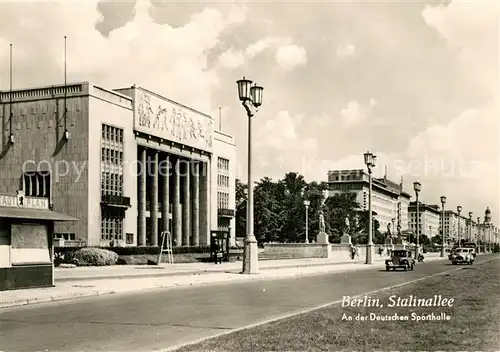 AK / Ansichtskarte Berlin Stalinallee Deutsche Sporthalle Kat. Berlin