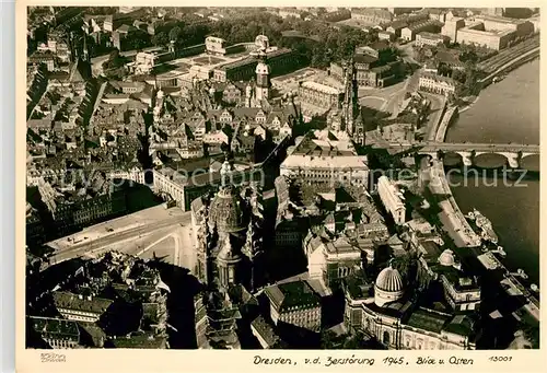 AK / Ansichtskarte Dresden Fliegeraufnahme vor 1945  Kat. Dresden Elbe