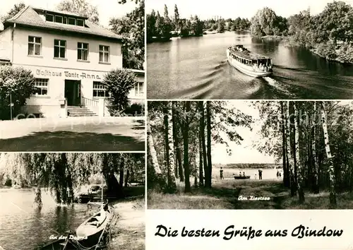 AK / Ansichtskarte Bindow Gasthaus Tante Anna Faehrschiff Dahme Ziestsee Kat. Heidesee