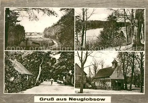 AK / Ansichtskarte Neuglobsow Kirche Panoramen Kat. Stechlin