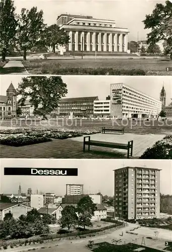 AK / Ansichtskarte Dessau Rosslau Landestheater Wilhelm Pieck Strasse Roter Stern Kat. Dessau Rosslau