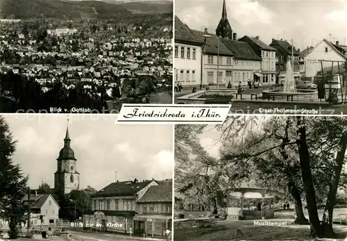 AK / Ansichtskarte Friedrichroda Evangelische Kirche Musiktempel Ernst Thaelmann Strasse Kat. Friedrichroda