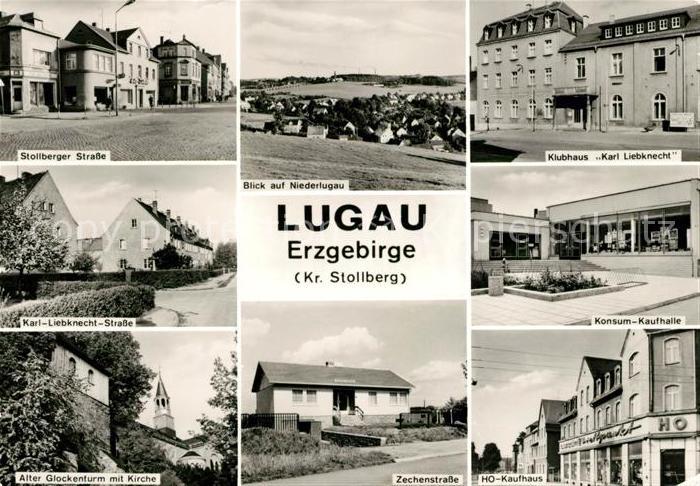 AK / Ansichtskarte Lugau Erzgebirge Stollberger Strasse Kat. Lugau