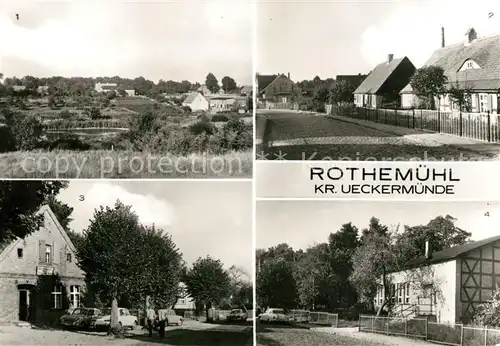 AK / Ansichtskarte Rothemuehl Panoramen Gaststaette am Busch Konsum Gaststaette Waldcafe Kat. Rothemuehl