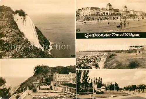 AK / Ansichtskarte Insel Ruegen Stubbenkammer Koenigsstuhl Sellin Binz Baabe Goehren Kat. Bergen