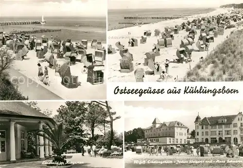 AK / Ansichtskarte Kuehlungsborn Ostseebad Lesehalle Kurgarten Strand FDGB Erholungsheim Haus Schwerin Kat. Kuehlungsborn