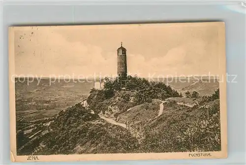 AK / Ansichtskarte Jena Thueringen Landschaftspanorama mit Fuchsturm
