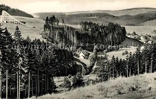 AK / Ansichtskarte Altenau Harz Schultal mit Sprungschanze Landschaftspanorama Kat. Altenau