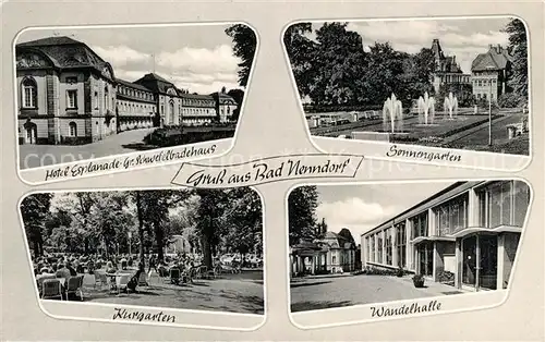 AK / Ansichtskarte Bad Nenndorf Hotel Esplanade Schwefelbadehaus Sonnengarten Kurgarten Wandelhalle Kat. Bad Nenndorf