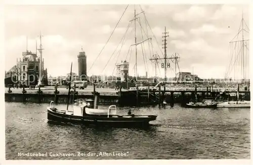 AK / Ansichtskarte Cuxhaven Nordseebad Bei der Alten Liebe Schiffe Kat. Cuxhaven