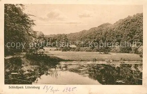 AK / Ansichtskarte Luetetsburg Schlosspark Teich Kat. Luetetsburg