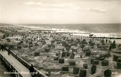 AK / Ansichtskarte Wenningstedt Sylt Strand Nordseebad Kat. Wenningstedt Braderup (Sylt)