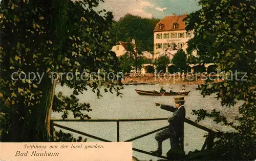 AK / Ansichtskarte Bad Nauheim Teichhaus von Insel gesehen Kat. Bad Nauheim