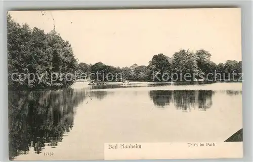 AK / Ansichtskarte Bad Nauheim Teich im Park Kat. Bad Nauheim