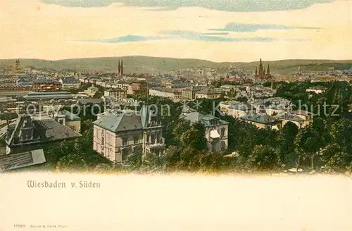 AK / Ansichtskarte Wiesbaden Blick von Sueden Kat. Wiesbaden