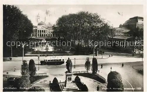 AK / Ansichtskarte Wiesbaden Kurhaus mit Staatstheater  Kat. Wiesbaden