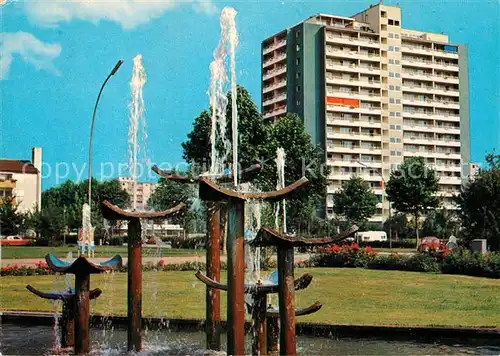 AK / Ansichtskarte Lahr Baden Hochhaus Brunnen 