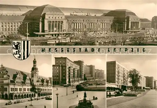 AK / Ansichtskarte Leipzig Hauptbahnhof Rathaus Ringbauten Kat. Leipzig