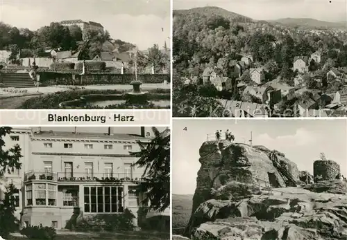 AK / Ansichtskarte Blankenburg Harz Terrassengarten Schloss Teufelsbad Burgruine Regenstein Kat. Blankenburg