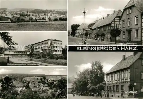 AK / Ansichtskarte Elbingerode Harz Cafe Odette Marktplatz Diakonissenmutterhaus Neuvandsburg Kat. Elbingerode Harz