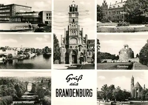 AK / Ansichtskarte Brandenburg Havel Zentralpoliklinik Marienberg Rathaus Johanniskirche Kat. Brandenburg