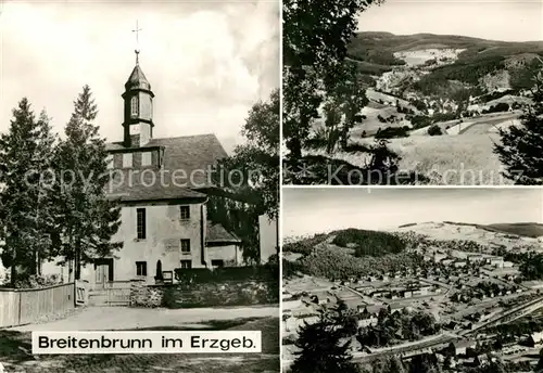 AK / Ansichtskarte Breitenbrunn Erzgebirge Panorama Kirche Kat. Breitenbrunn Erzgebirge